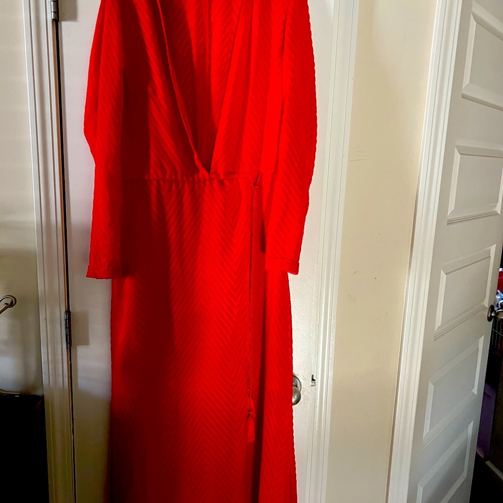 Red H&M Swimsuit Coverup